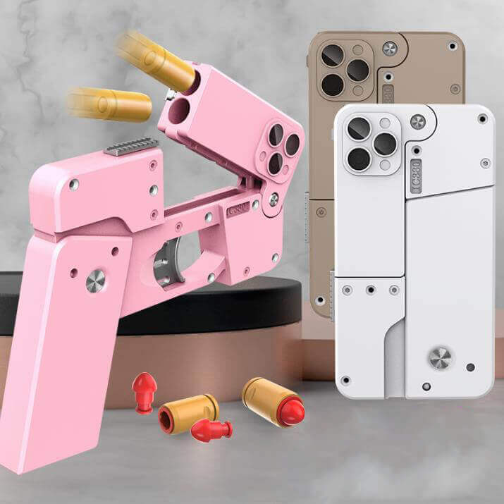 Foldable Phone Shape Toy Gun Set