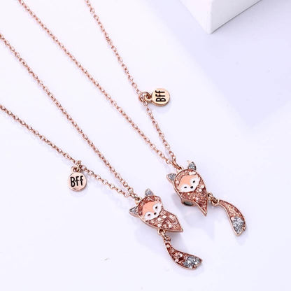 Fox Friendship Necklaces - Pair of matching Fox Pendants