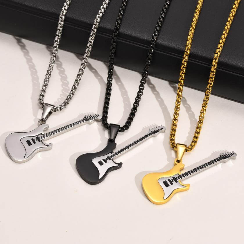 Guitar Necklace for 3 Best Friends