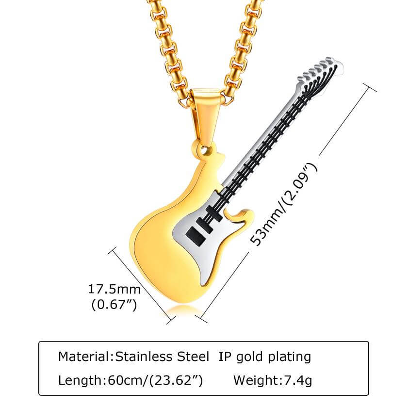 Guitar Necklace for 3 Best Friends