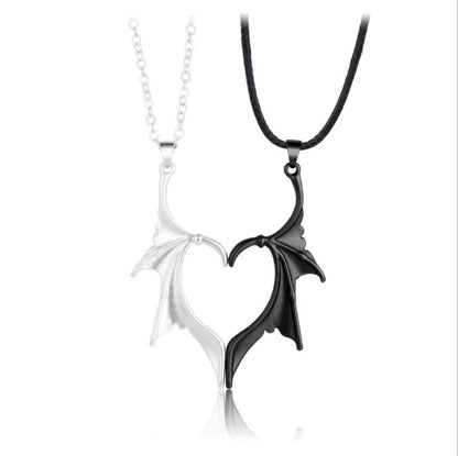 dragon wing heart necklace