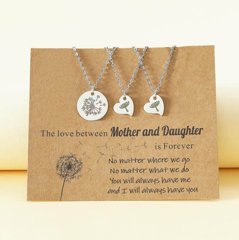 Mother daughter necklace set of 3