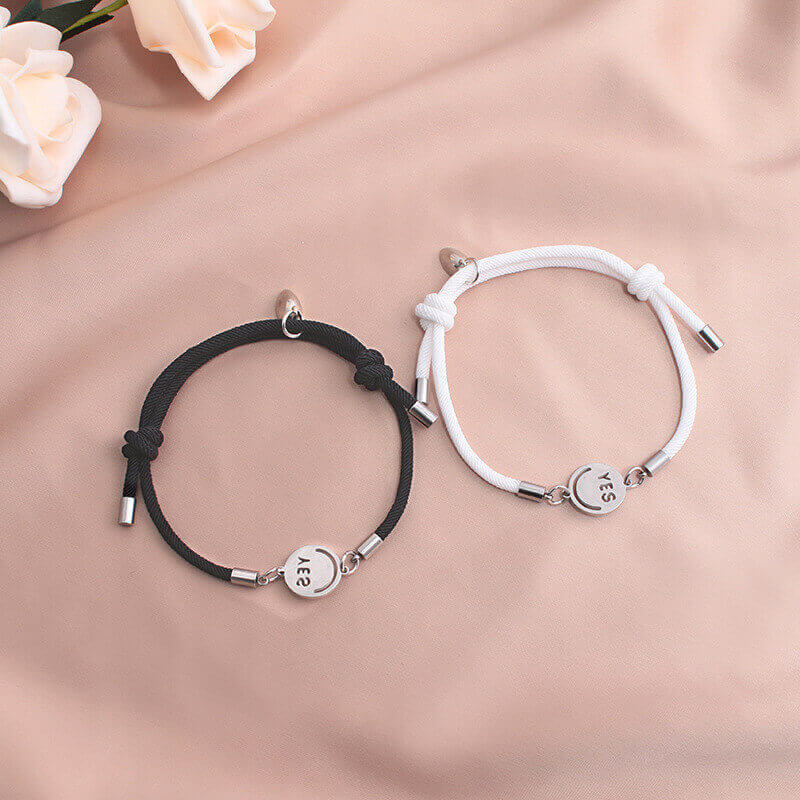 Say Yes Couple Bracelets Magnetic