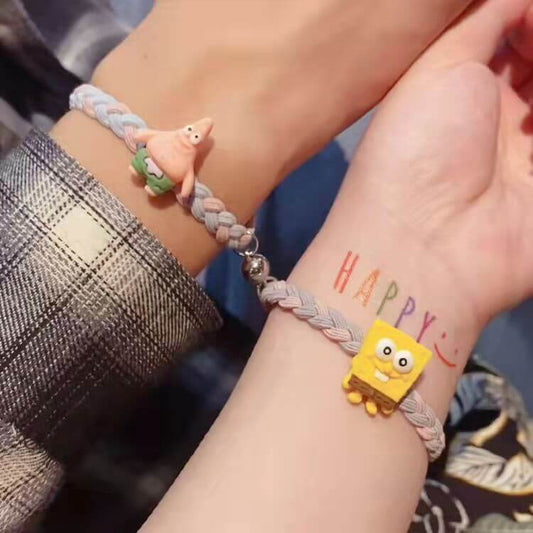 Spongebob and Patrick Magnetic Friendship Bracelet