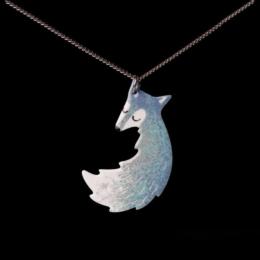 Wolf couple necklace for boy