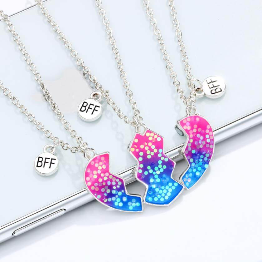 3 person deals bff necklace