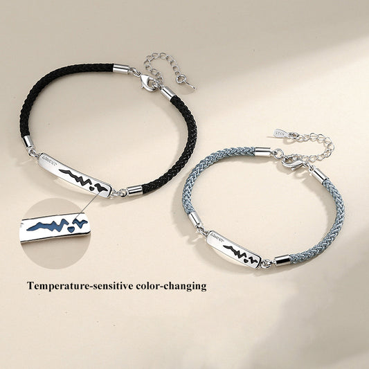 Temperature-sensitive Color Changing Couple Bracelet