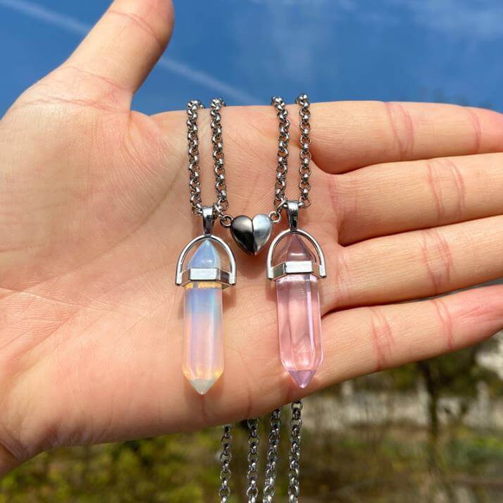 crystal necklaces for BFF Couple
