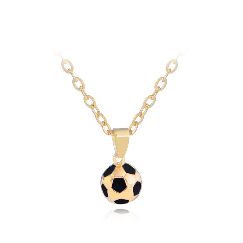 Football Pendant Necklace 2pcs