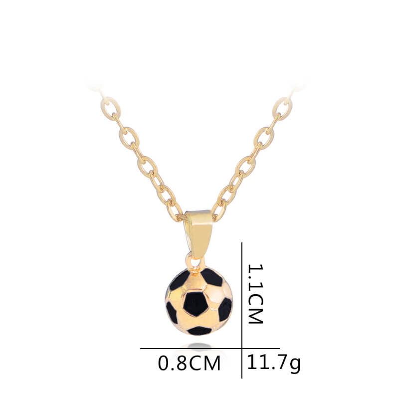 Football Pendant Necklace 2pcs