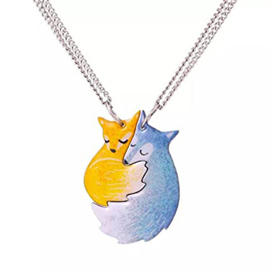 Fox and Wolf Necklace
