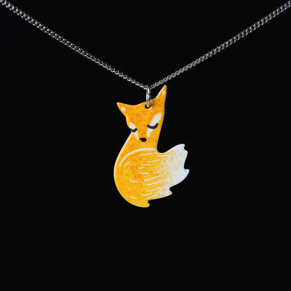 fox couple necklace for girl