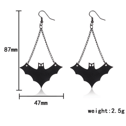 Hanging Bat Earrings