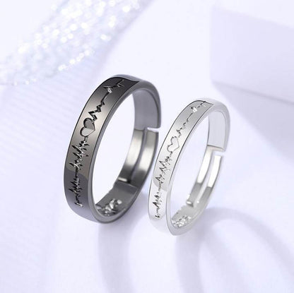 Heart Rate Rings for Couple