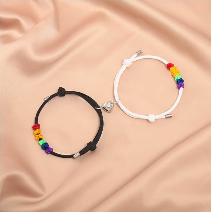 couple heart magnetic bracelet