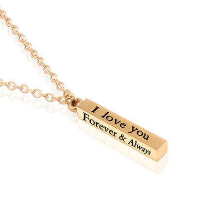I Love You Forever & Always Couple Necklaces