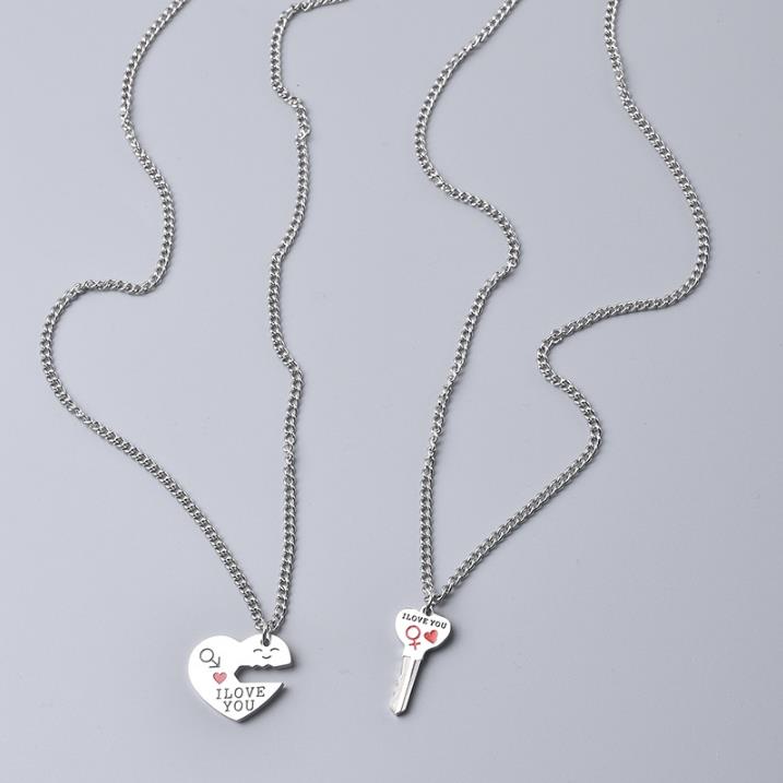key to my heart necklace for her and him