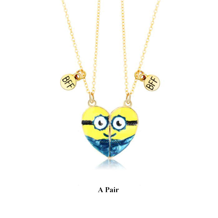 minion heart necklace