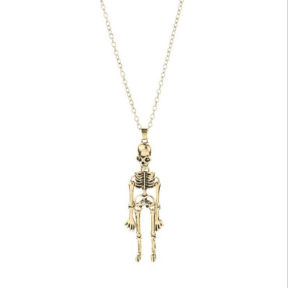 Skeleton friendship necklace gold