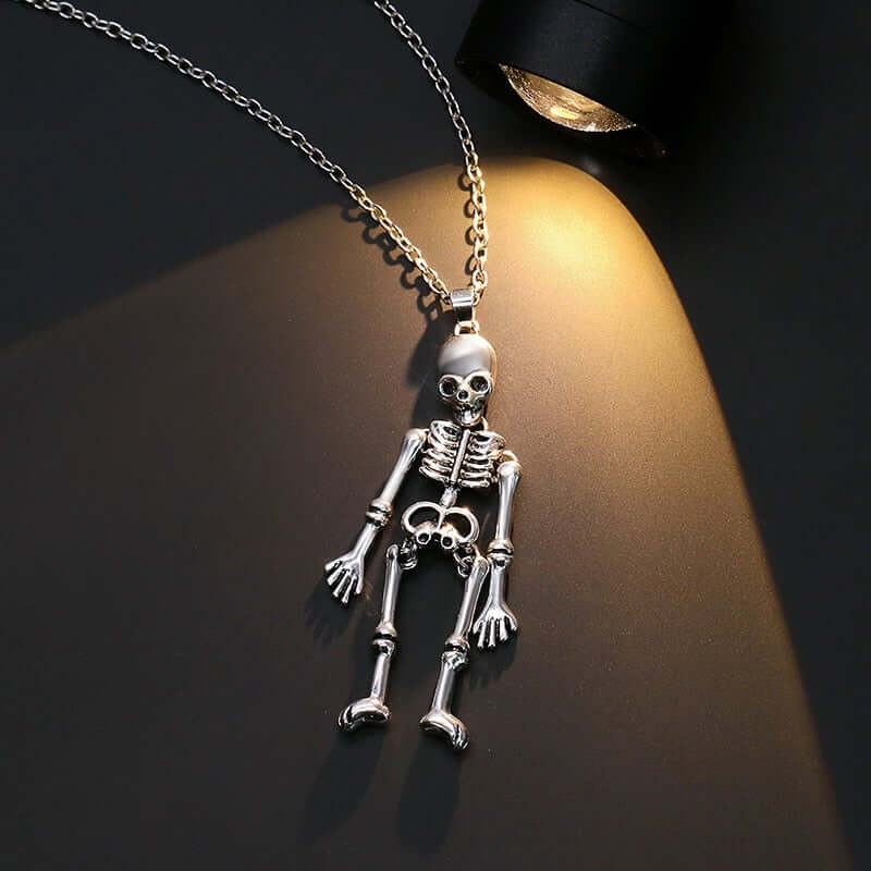 Skeleton friendship love necklace