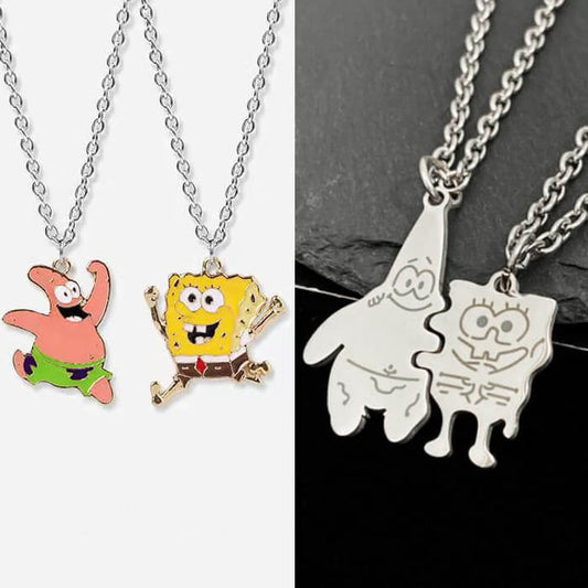 Spongebob And Patrick Friendship Necklaces