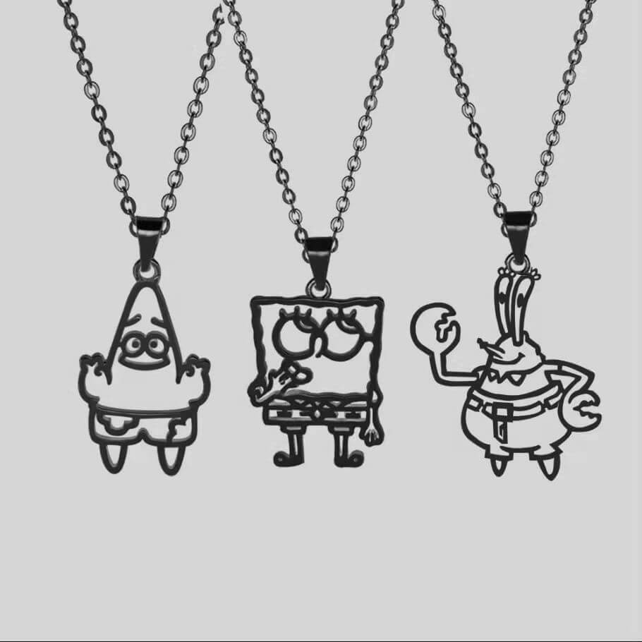Spongebob And Patrick Friendship Necklaces