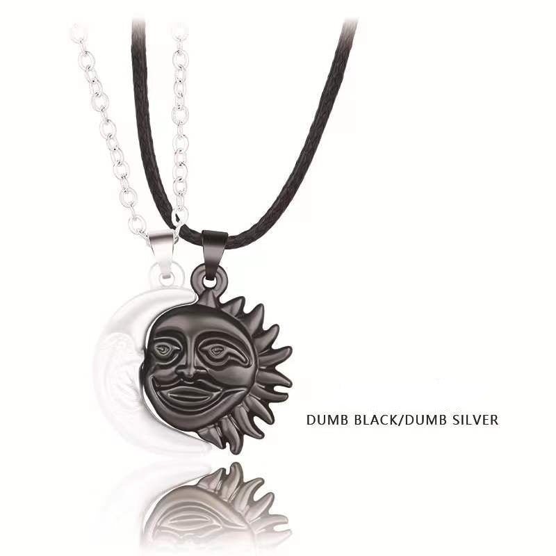 sun and moon best friend necklaces