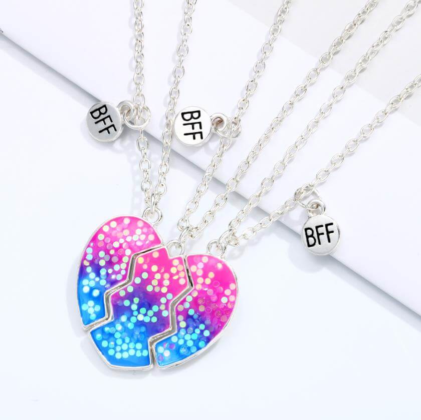 3 person 2024 bff necklace