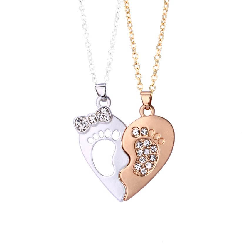 Two Piece Half Heart Necklace for BFF and Couple